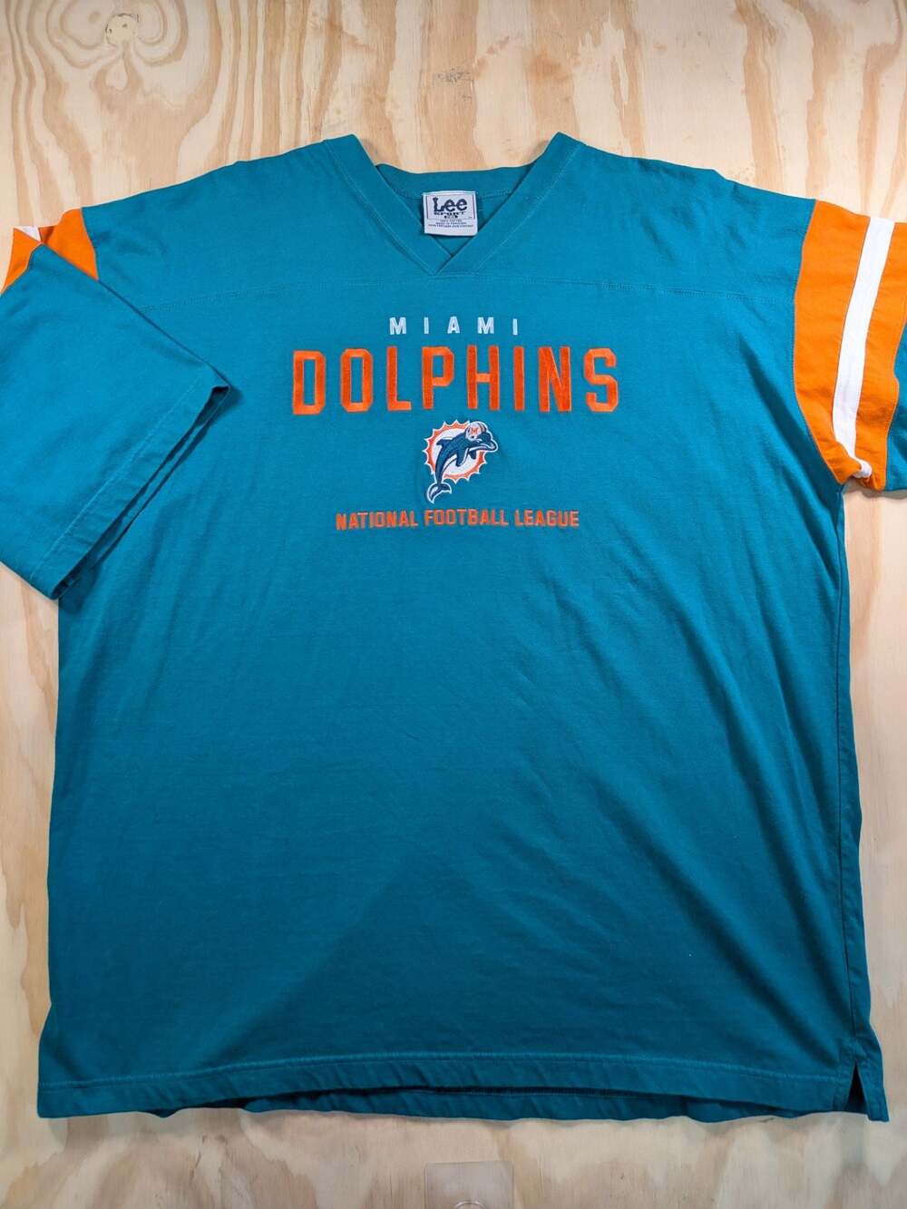 Vintage Miami Dolphins Lee Sport NFL Embroidered T-Shirt Size 2XL
